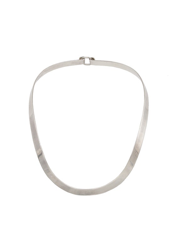 925 sterling silver flat collar necklace, sterling