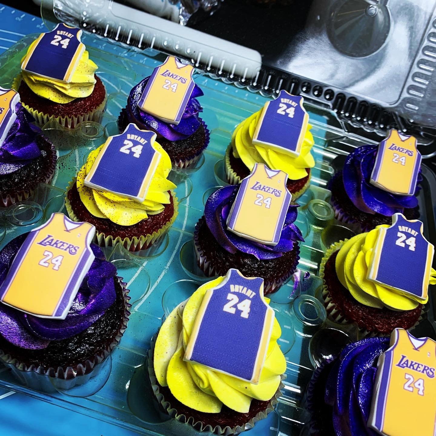 Lakers Kobe Birthday Party Decorations Cupcake Toppers Balloons