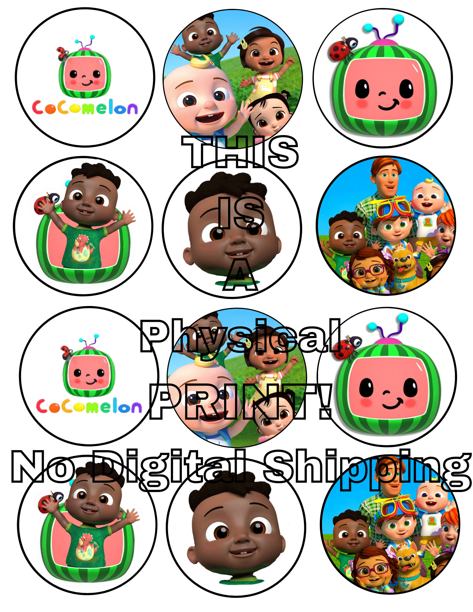 Cocomelon Cupcake Toppers Cody african American - Etsy New Zealand
