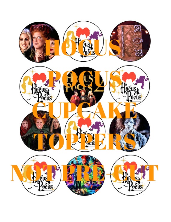 Hocus Pocus Cupcake Toppers Etsy