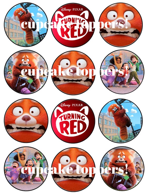 TURNING RED Cupcake Toppers Etsy Australia