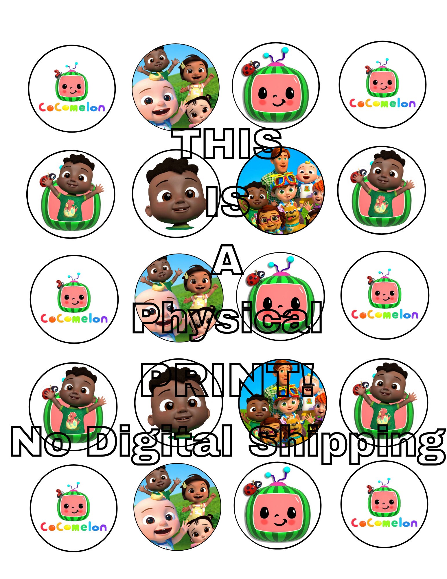 Cocomelon Cupcake Toppers Cody african American - Etsy