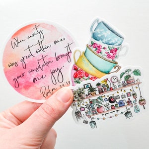 Christian Sticker Pack | Bible verse stickers | Faith sticker pack | watercolor stickers | waterproof stickers | Christian gifts for teens