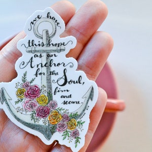 Anchor For The Soul Hebrews 6:19 Christian Magnet | Christian magnet for car | Christian magnet for refrigerator | Scripture Magnet