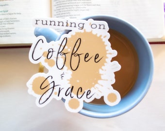 Coffee and Grace Magnet | Christian magnets | Faith magnet for refrigerator | Grace Magnets | Coffee Magnet gift | Coffee stocking stuffer