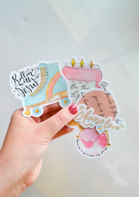 Christian Sticker Pack - Christian sticker bundle, Jesus sticker bundle, Bible sticker pack, Faith stickers for water bottle, laptop