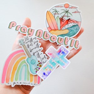 Christian Sticker Pack - Christian Sticker Bundle, Bible Journaling Sticker Pack, christian stickers for laptop, water bottle, car - sticker