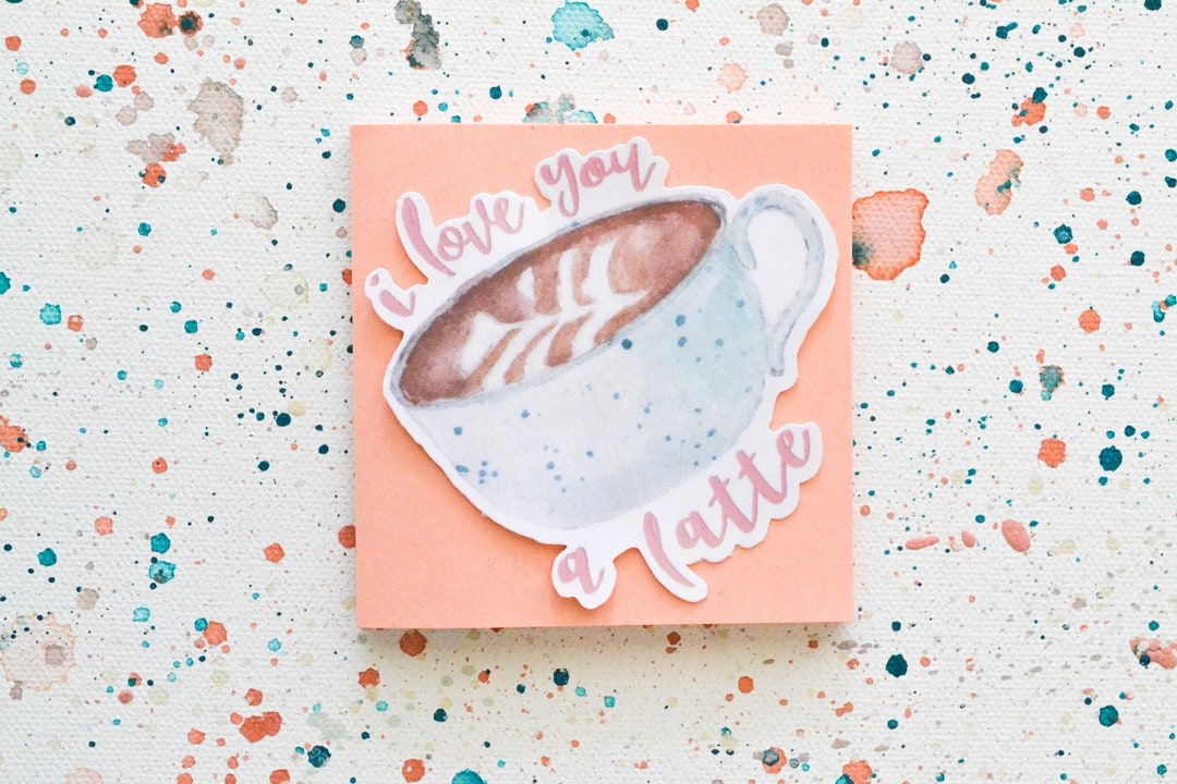 I Love You a Latte Sticker | Valentine's Day Sticker Gift | Coffee ...