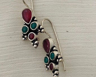 Ethnic stone work dangle and drop earrings , gypsy, ethnic jewelry, boho earrings, gifts for her, unique gift