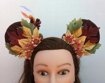 Thanksgiving Turkey Inspired Minnie Mouse Ears Etsy