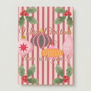 Weihnachtskarte - Vintage Ornamente
