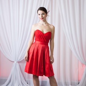 Red formal cocktail dresses hotsell