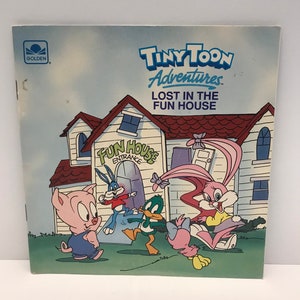 Vintage 1990 Tiny Toon Adventures Lost In The Fun House Paperback Children’s Golden Book Storybook