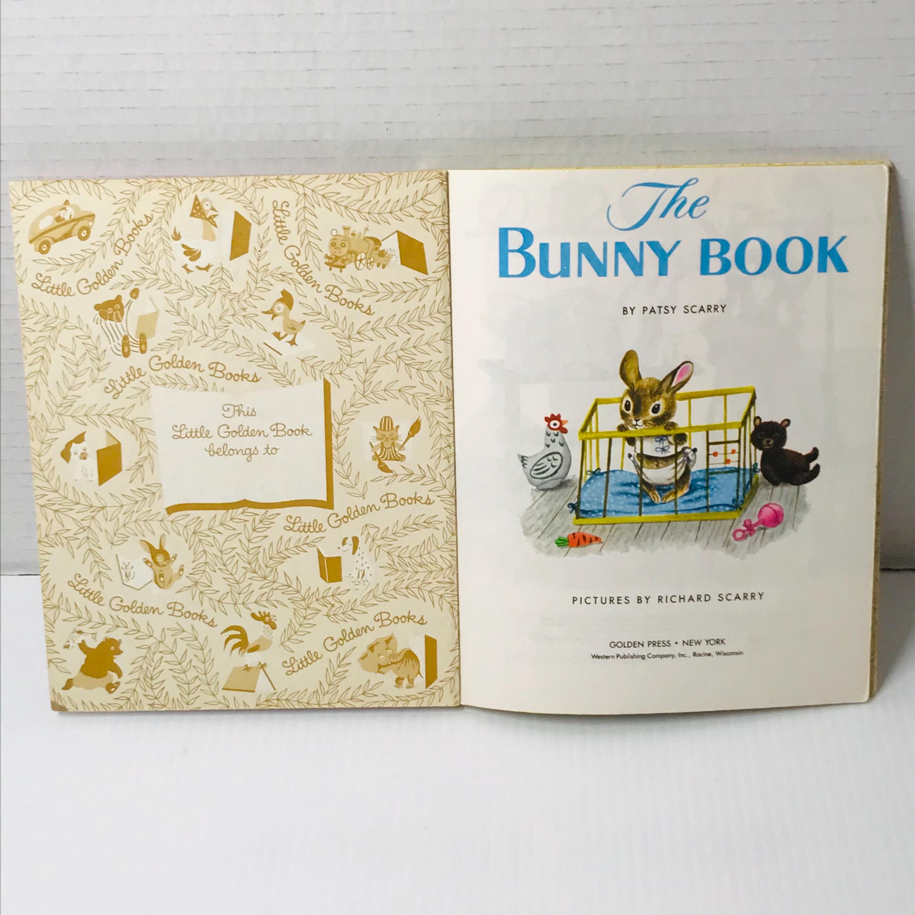 Patsy Rahn Books Vintage 1955 the Bunny Book Hardcover Children's Book Little Golden ...