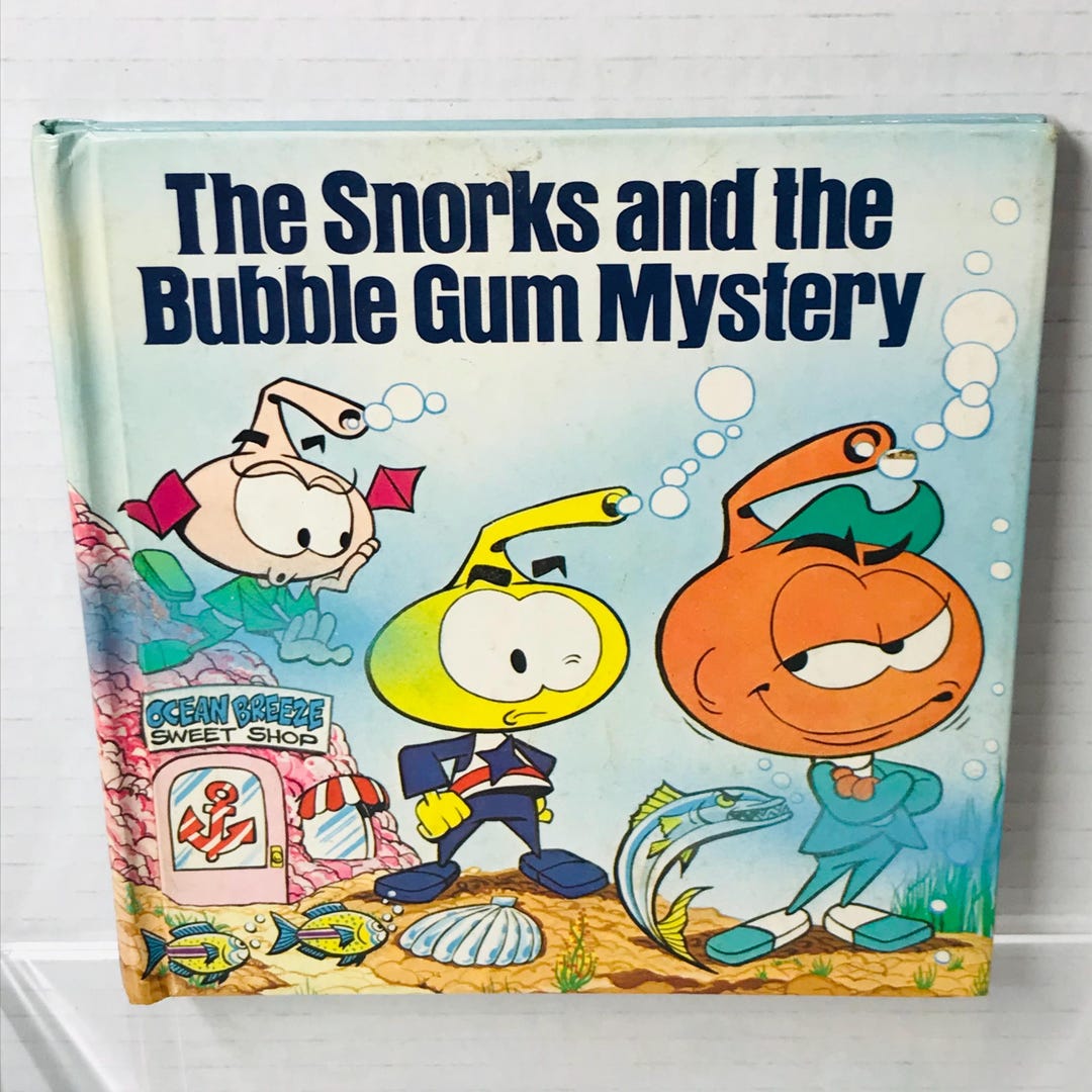 Vintage 1985 the Snorks and the Bubble Gum Mystery Hardcover Children's