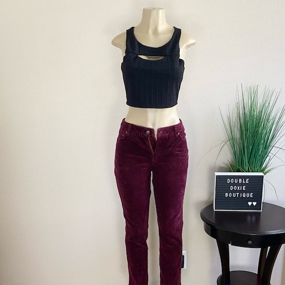 NEWPORT NEWS | Vintage Maroon High Waist Corduroy… - image 5