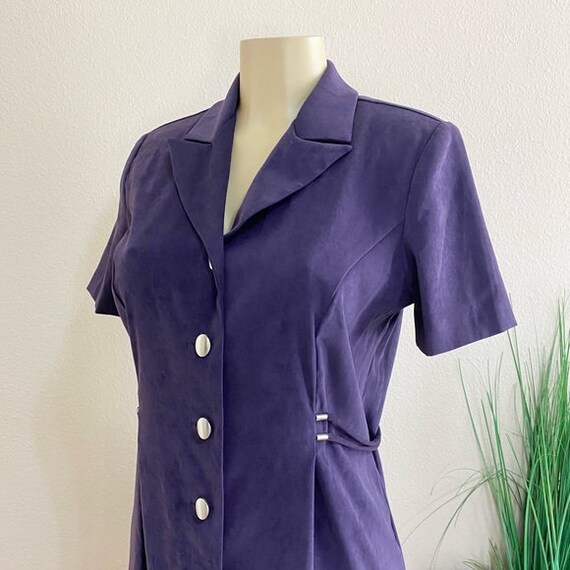 MISS DORBY | Vintage Purple Button Up Midi Dress … - image 2