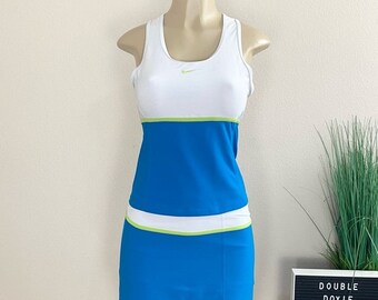 NIKE | Vintage Aqua And White Tennis Skort Set Sz S