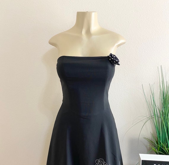 RAMPAGE | Vintage 90s Black Strapless Dress Sz 5 - image 7