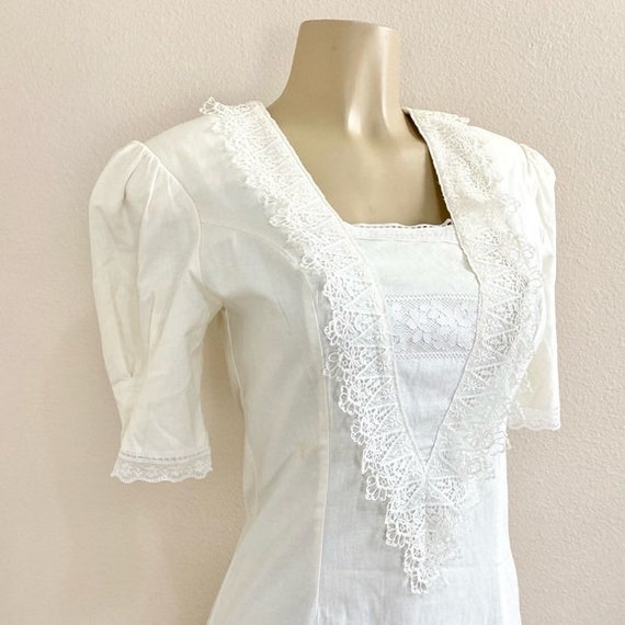 GUNNE SAX | Vintage Cream Cottagecore Midi Dress … - image 2