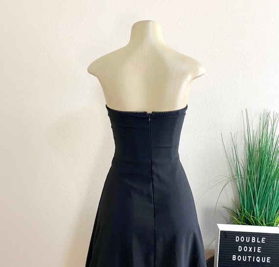 RAMPAGE | Vintage 90s Black Strapless Dress Sz 5 - image 4