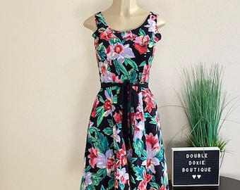 D.B.A. - L.A | Vintage Floral Fit And Flare Dress Sz 7