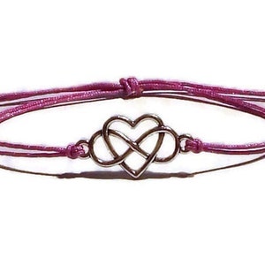 Infinity heart bracelet, lucky charm bracelet zero waste