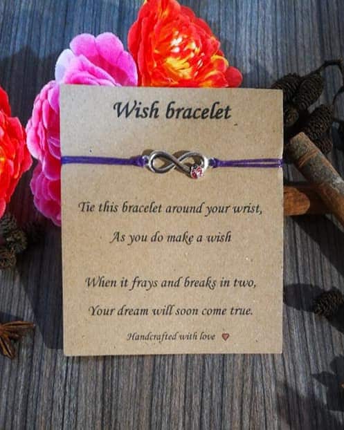 Braccialetto Dei Desideri Motivazionale – Corda Con Ciondolo Cuore – Scritta You Are Enough – Regalo Amica