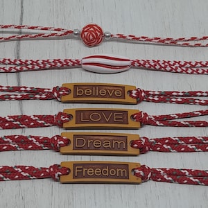 5 martenisas bracelet Martenitsa Bulgarian Marteniza Baba Marta Day march Handmade bracelet Rose Traditional Bulgarian Martenitsa