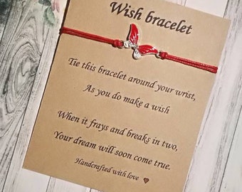 Wish bracelet, Friends Forever, Infinity, Charm and Message Card, Friendship, Brithday, Gift, Friendship Wish Bracelet, Birfhday Gift