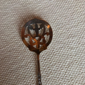 Vintage Sterling Serving Spoon - Ornate Cut Work