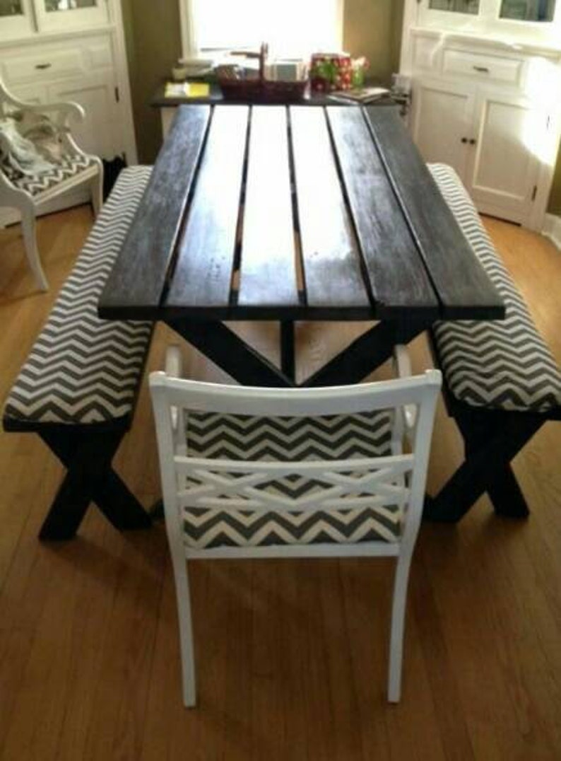 Custom Made Picnic Table Bench Cushions PLEASE READ the Etsy