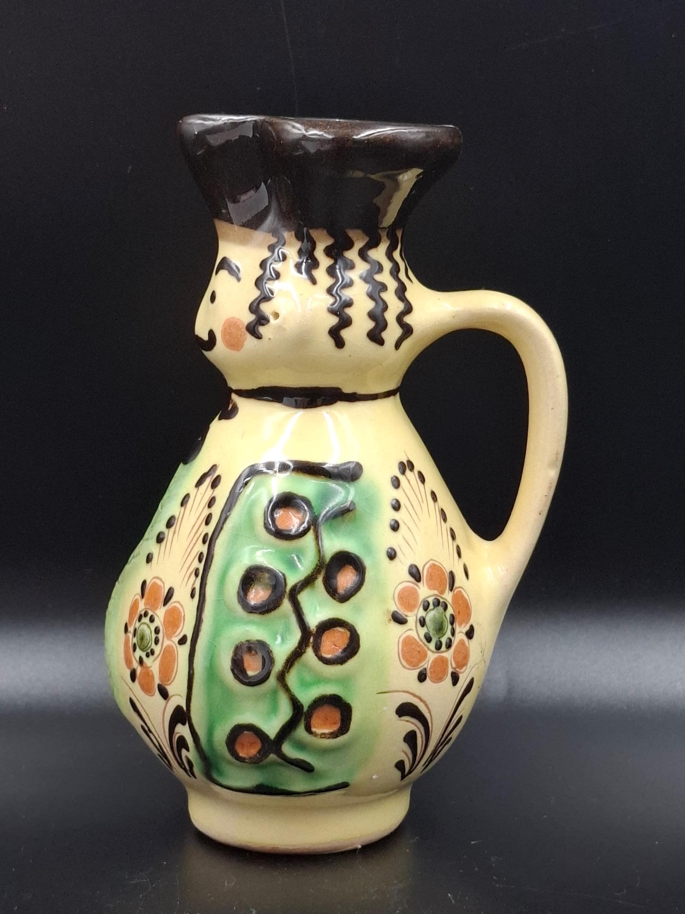 ヴィンテージ陶器 ミスカ ワイン用水差し ハンガリー伝統 手描き