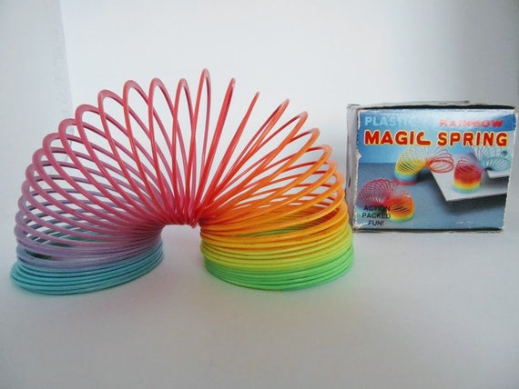 plastic rainbow magic spring