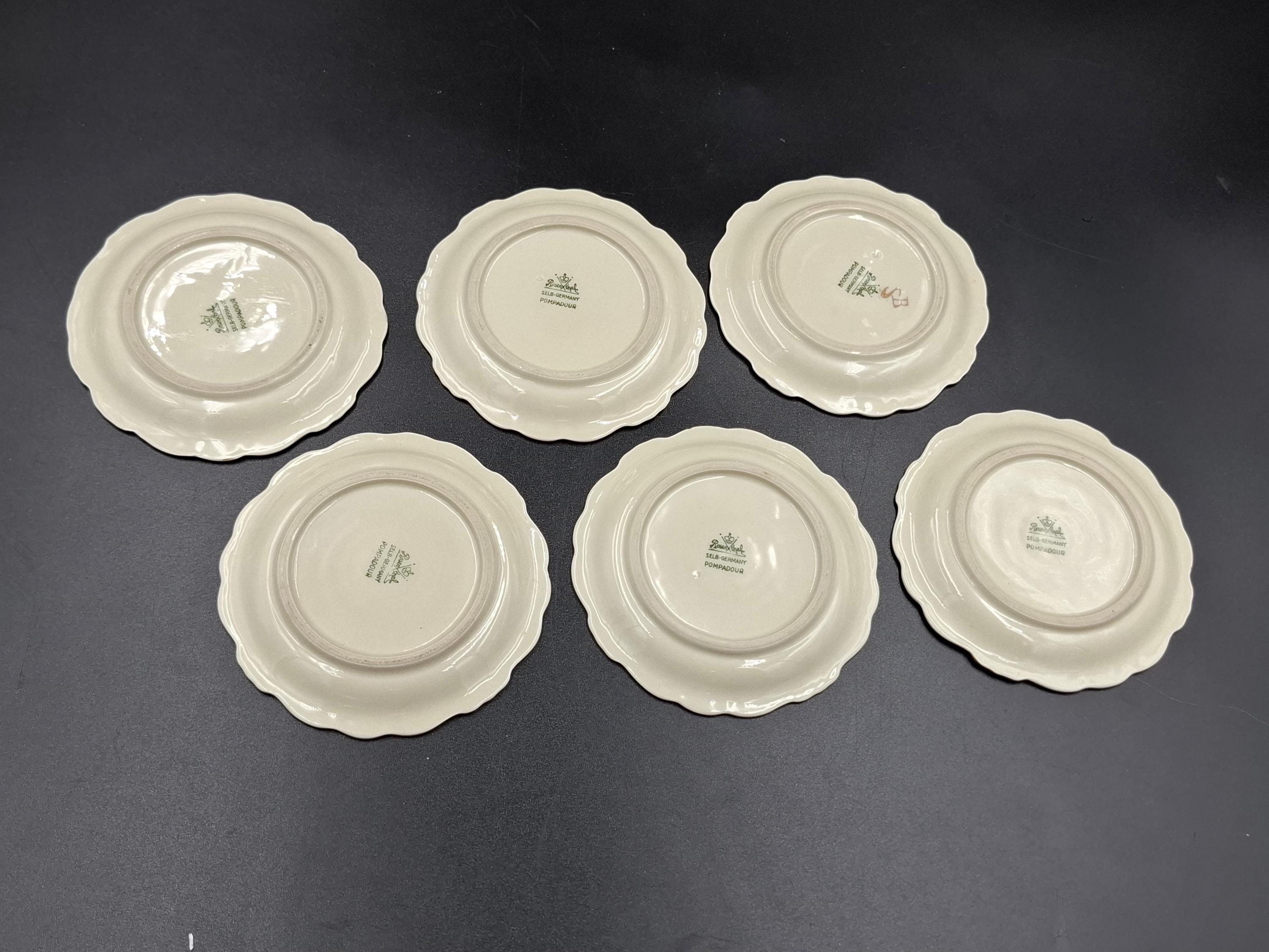 ヴィンテージ ローゼンタール プレートセット 6ピース ポンパドール