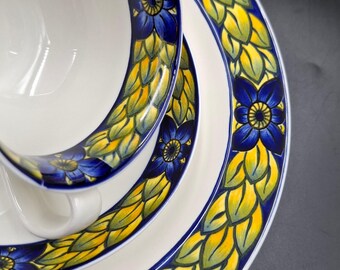 Royal Copenhagen Blue Pheasant Set 2 Trio Vintage Tea Coffee Сup