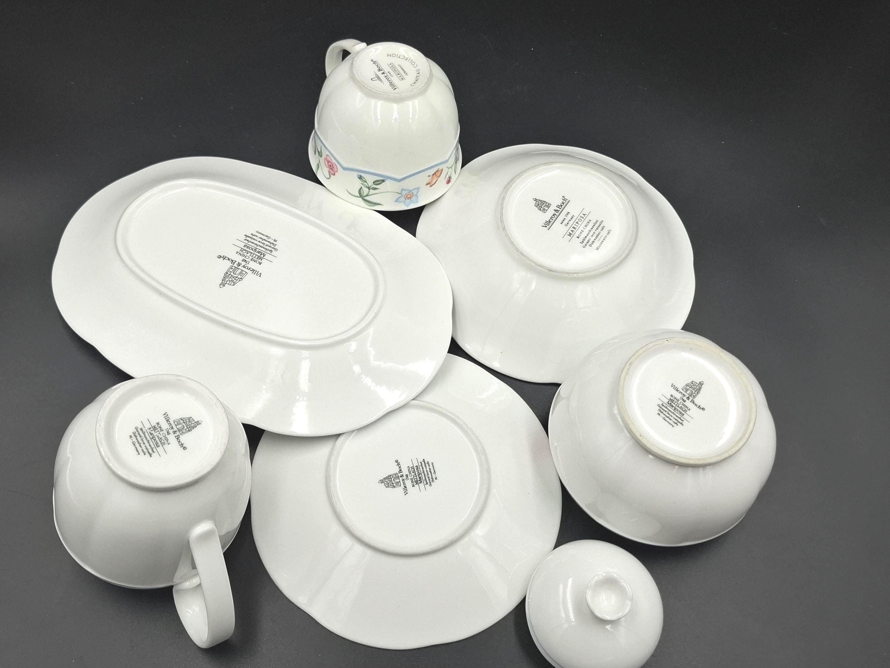Vintage Villeroy & Boch Mariposa Bone China 6pc Serving Set, W