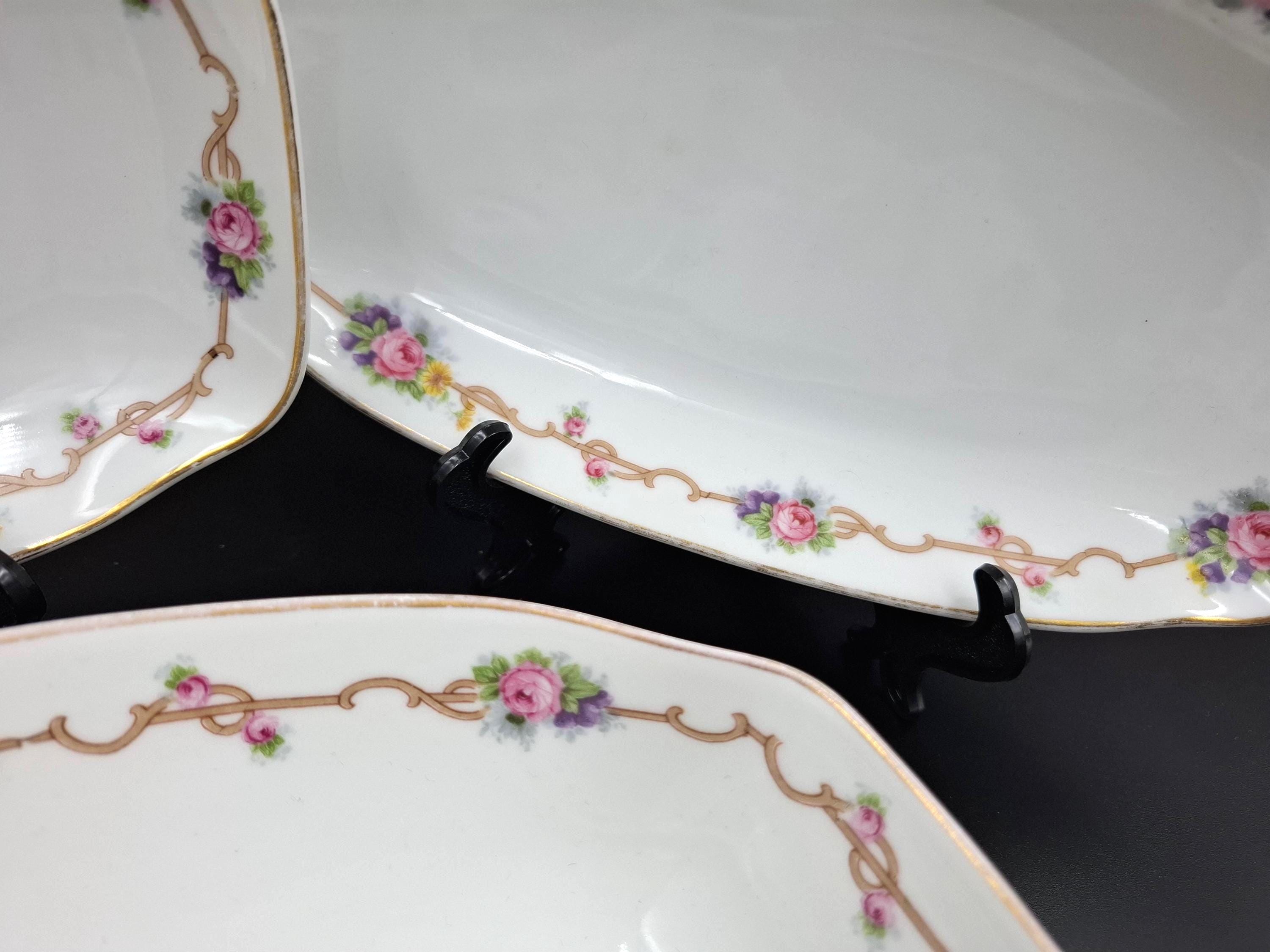 Antique ROSENTHAL Serving Plates Set Kronach Bavaria HORTENSE