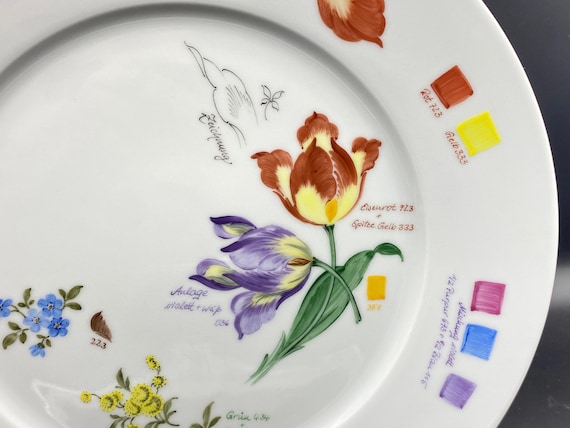Collectible Big Plate Atellier Meissen Elisabeth Von S Insects and