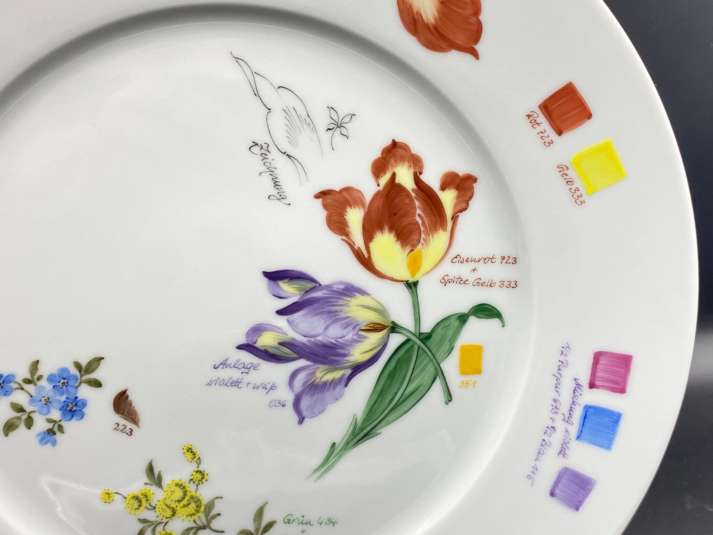 Collectible Big Plate Atellier Meissen Elisabeth Von S Insects and