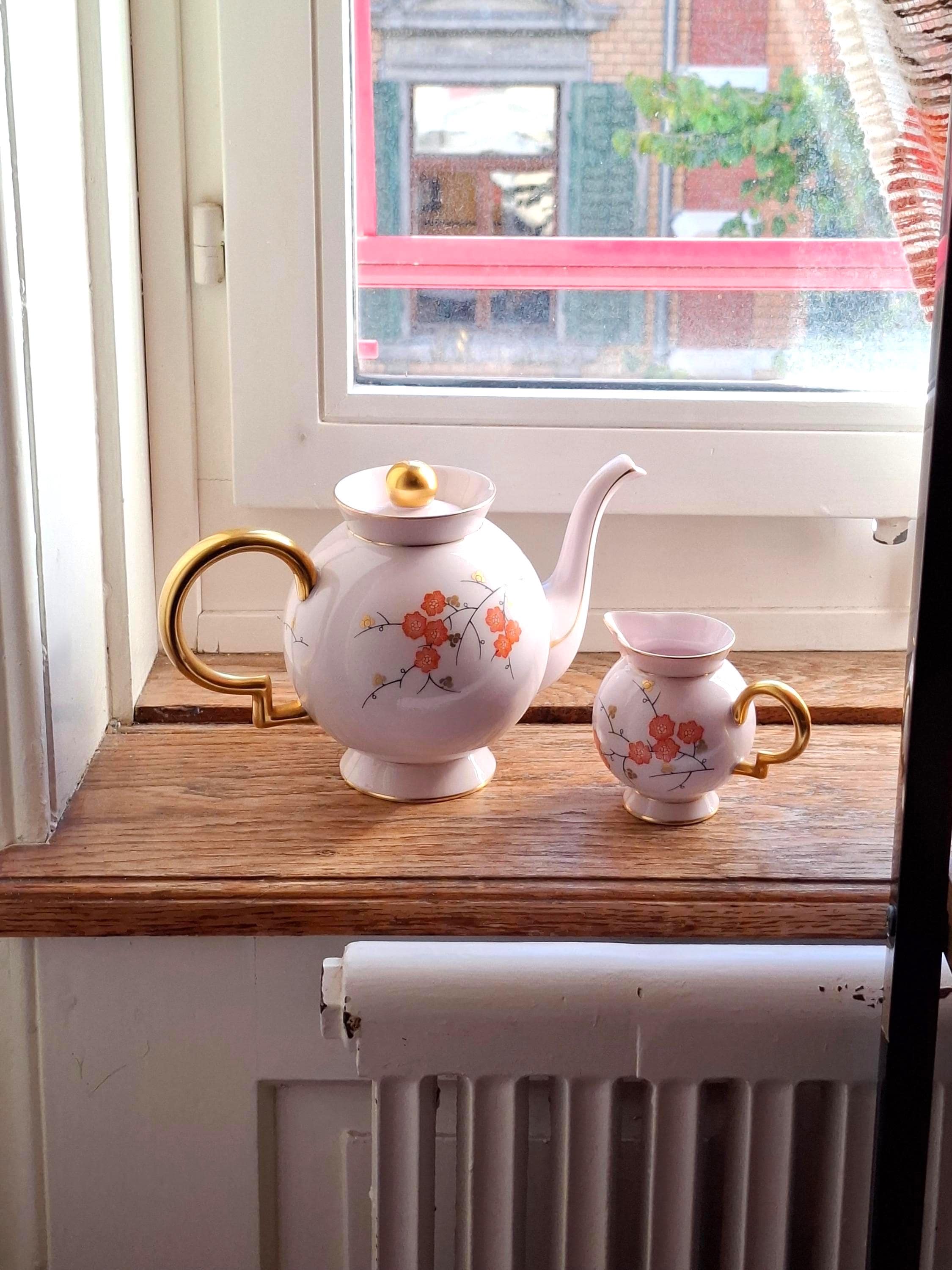 Gio Ponti Johann Haviland Coffee Set: Antique Pink Porcelain