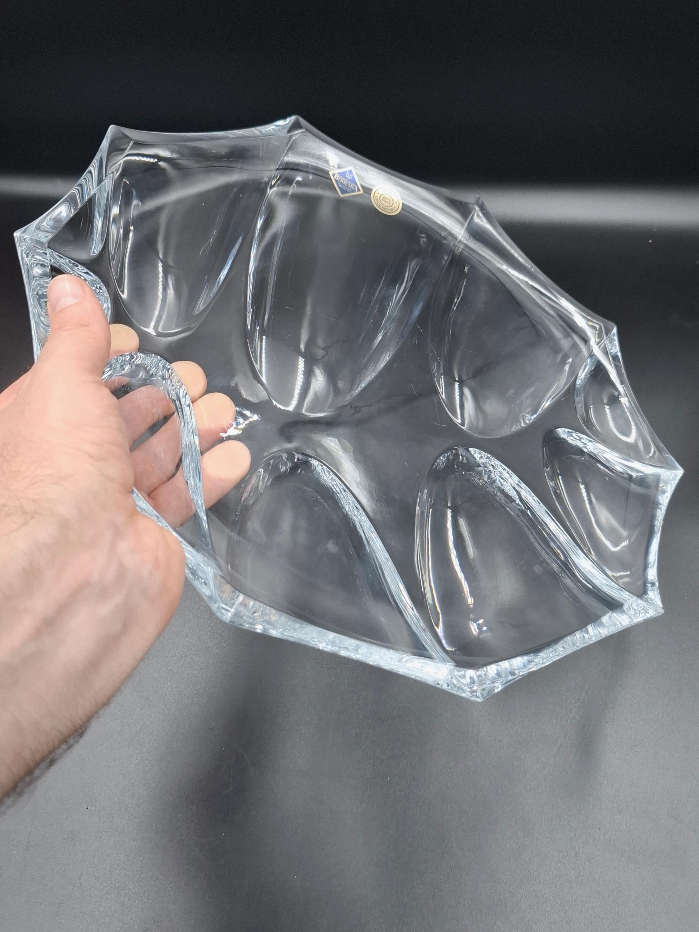 ヴィンテージ ボヘミア クリスタル ボウル プレート CALYPSO