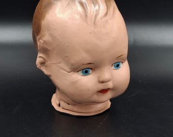 Antique doll head Mid-20th century