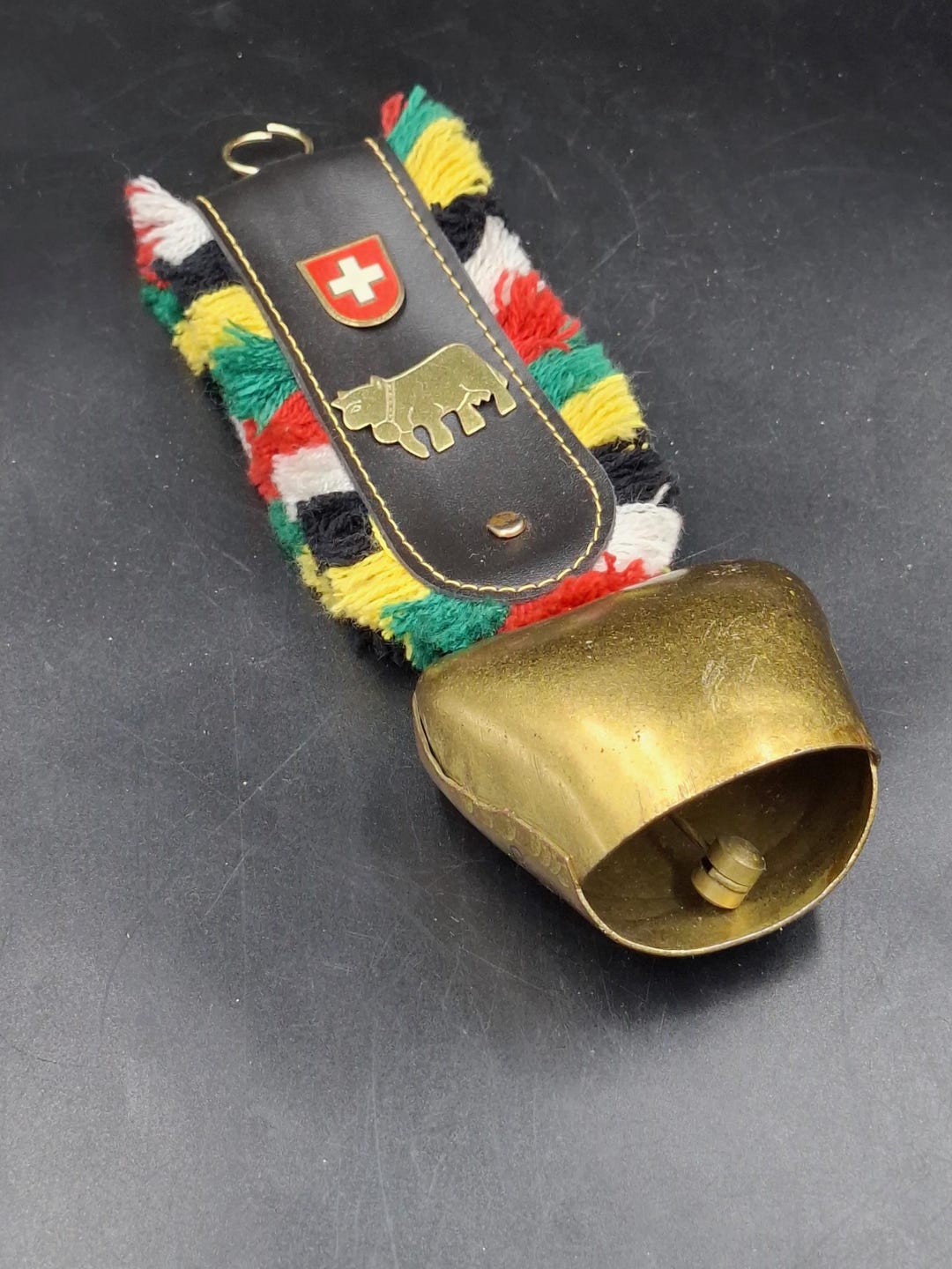 Swiss Bell Ringer Vintage Swiss Folk Art Bell, Brig Switzerland, Hand-painted Edelweiss ...