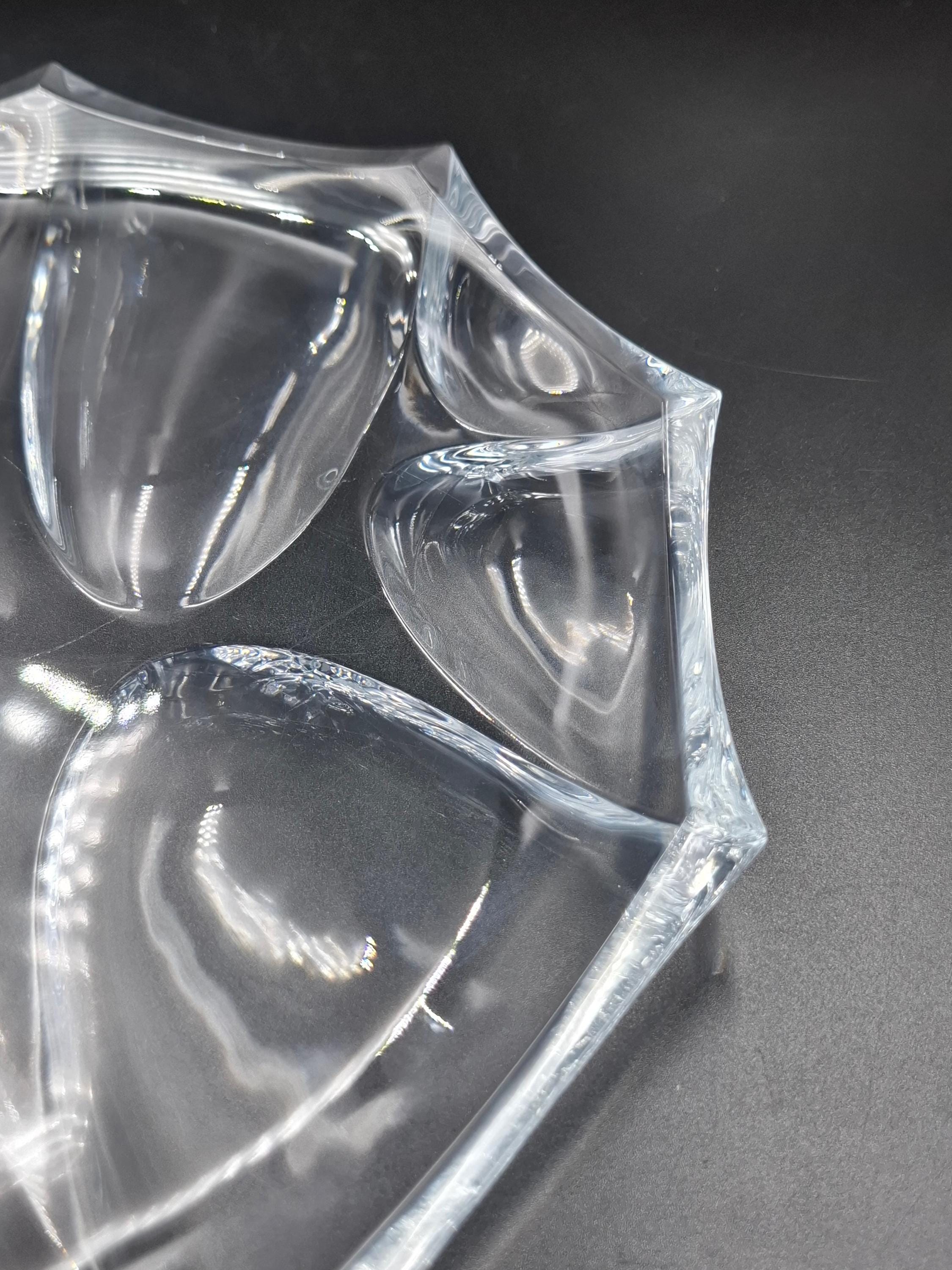 ヴィンテージ ボヘミア クリスタル ボウル プレート CALYPSO