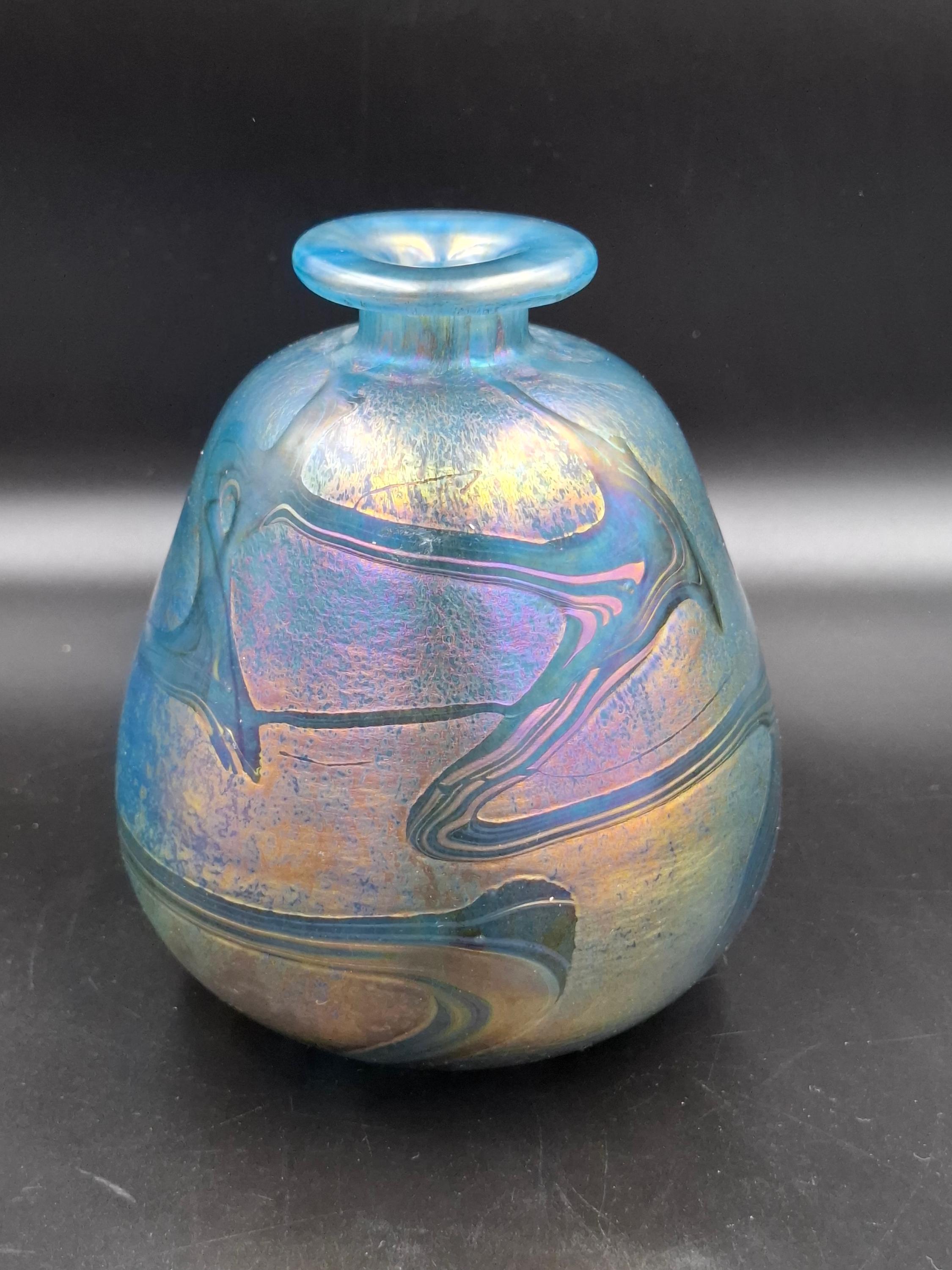 Vintage Art Glass Vase Isle of Wight Studio Glass Vase Handblown