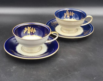 Rosenthal Regina Trio Cup Saucer Plate, 1940s Floral Porcelain Set