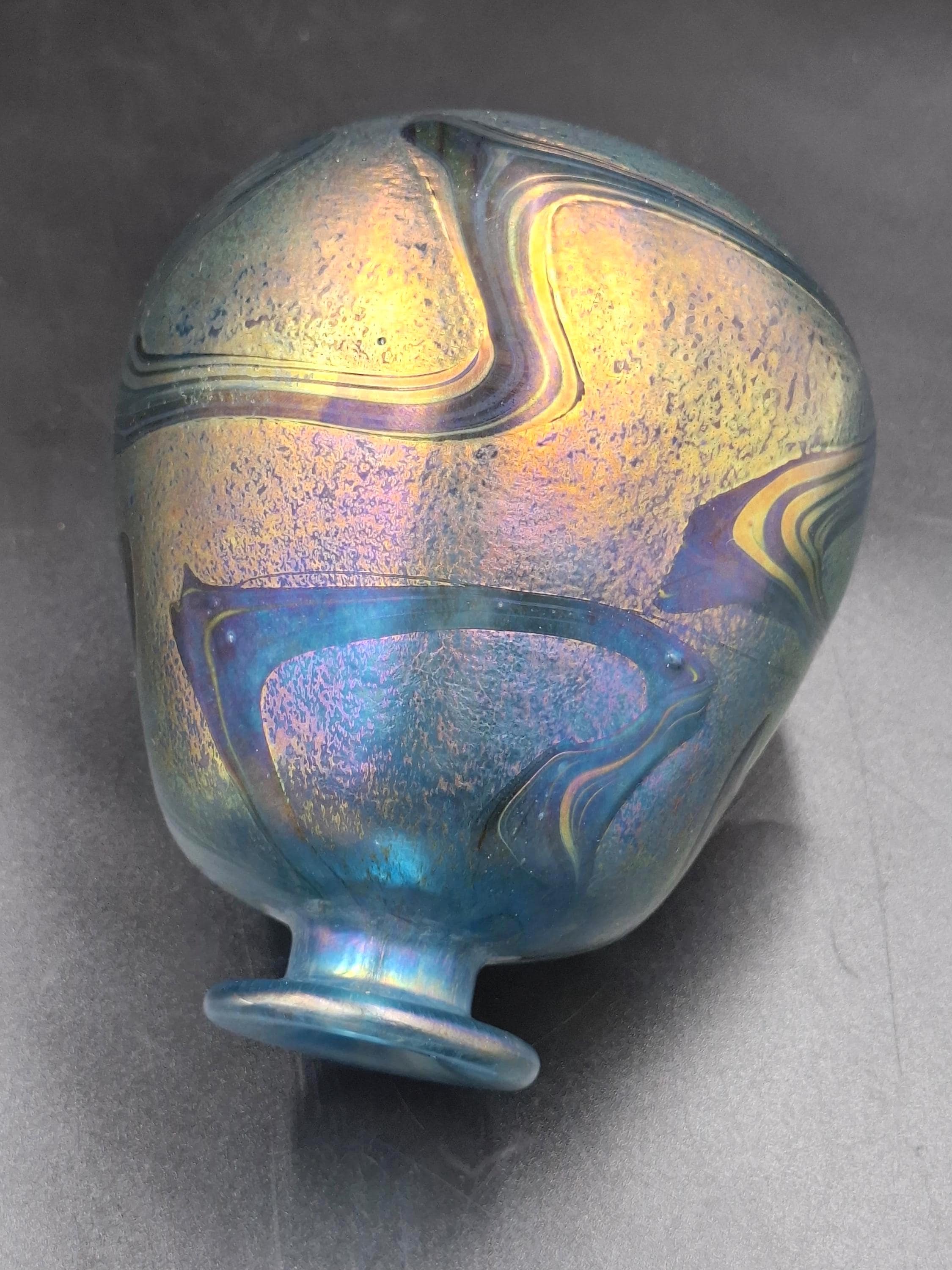 Vintage Art Glass Vase Isle of Wight Studio Glass Vase Handblown