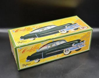 Rare Vintage 1950s Cadillac Sedan Type 1950 Tin Toy Box - Made in Japan - Marusan/Bandai Era