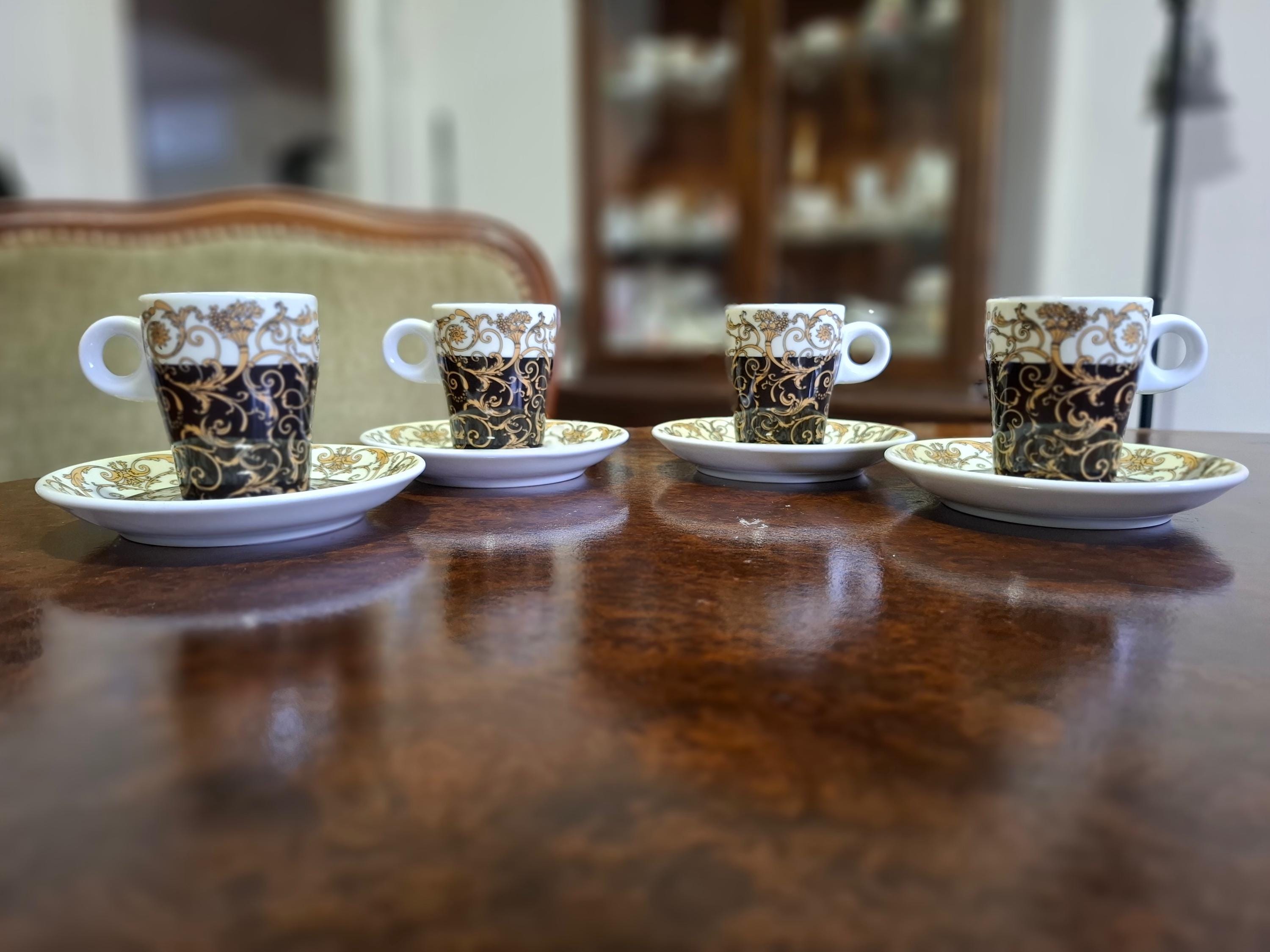 Vintage Set 4piec Tea Coffee Сup Saucer Langenthal Suisse